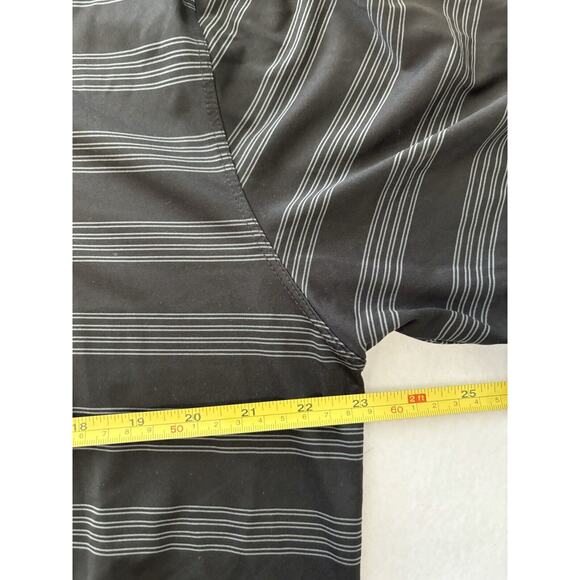 Nike Golf Dri FIT Striped Polo Shirt Black Gray Logo Men's XL Sportwear - Picture 3 of 5